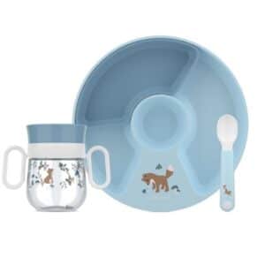 Vajilla Bebé MIO 3 Piezas Forest Friends – Set de alimentación infantil – Little Dutch – Antideslizante y antiderrame