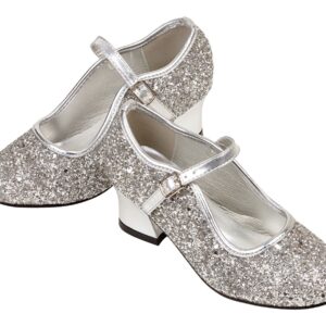 Zapatos Margeurita – Tacón alto con purpurina plateada – Souza