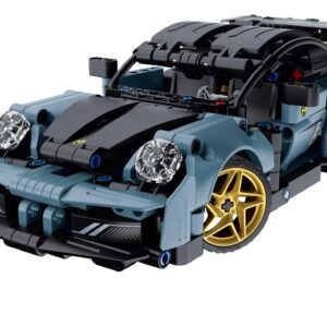 iMMaster Coche Radio Control Negro – Set de construcción 449 piezas – Con mando RC desde 8 años