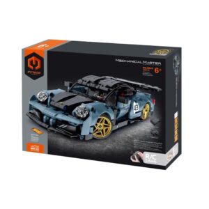 iMMaster Coche Radio Control Negro – Set de construcción 449 piezas – Con mando RC desde 8 años