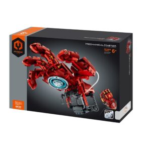 iMMaster Guante hidráulico rojo – Kit de construcción 1099 piezas – Tecnología y mecánica desde 10 años