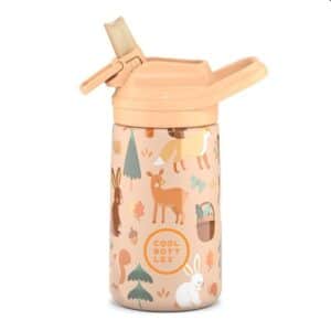 Botella Isotérmica Infantil Cool Bottles Kiddie Woodland Buddies 350 ml – Con pajita y sistema antifugas