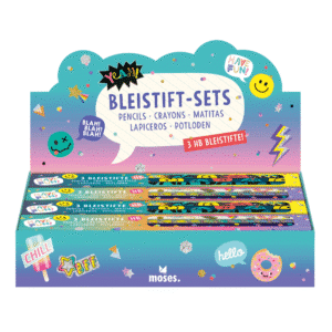 Lápices Happy – Moses – Pack de colores surtidos con mensajes divertidos