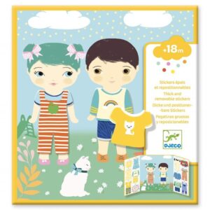 Pegatinas reposicionables La ropa Djeco – Juego de pegatinas gruesas – Desde 18 meses