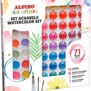 Set de acuarelas – 71 piezas – Alpino – Creatividad y color desde 3 años