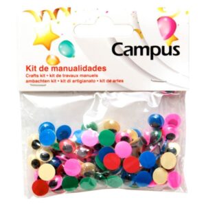 100 unidades. Tamaño: 10 mm. Plástico. Colores surtidos.