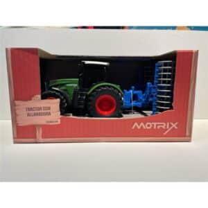 Tractor con allanadora Motrix – Vehículo agrícola de juguete – Desde 3 años – Juego simbólico con rodillo trasero