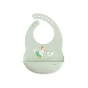 Babero de silicona Party – Saro Baby – Impermeable con bolsillo recogemigas – Cómodo y fácil de limpiar