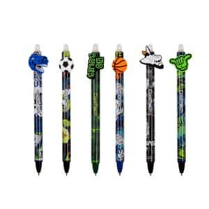 Bolígrafo borrable retráctil azul – 0,5 mm con borrador – CoolPack – Escritura precisa y fácil de corregir