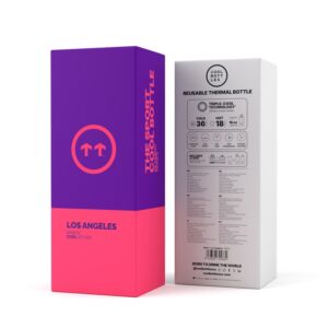 Botella isotérmica The Sport Bottle Los Angeles – Acero inoxidable 500ml – Cool Bottles – Mantiene la temperatura para deporte y uso diario