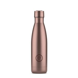 Botella térmica Metallic Rose 500ml – Botella reutilizable de acero inoxidable – Cool Bottles – Mantiene frío y calor para niños y adultos