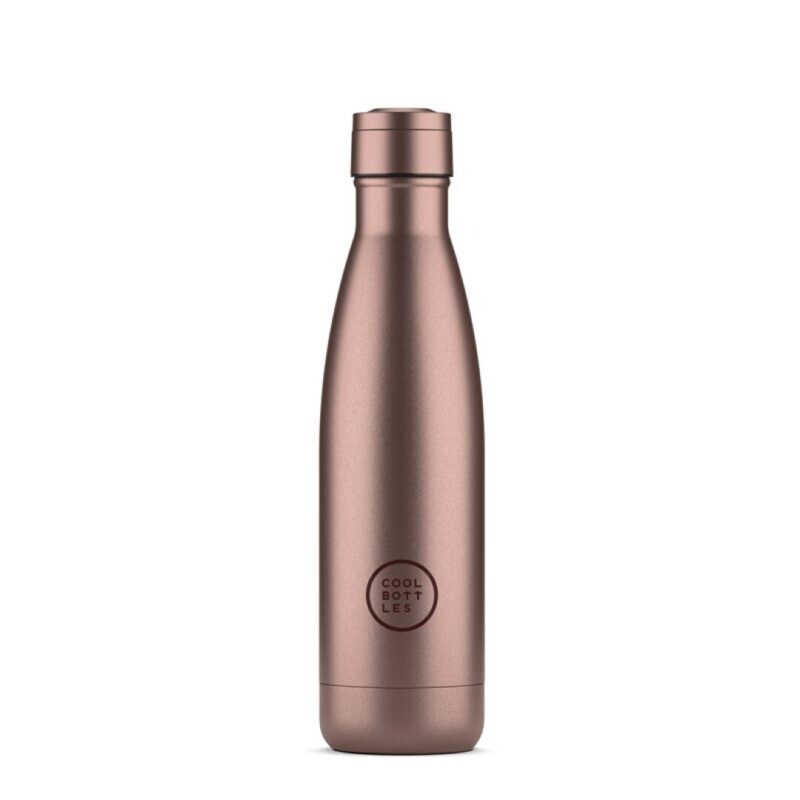 Botella térmica Metallic Rose 500ml – Botella reutilizable de acero inoxidable – Cool Bottles – Mantiene frío y calor para niños y adultos