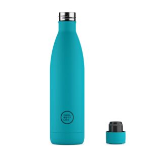 Botella térmica Vivid Turquoise 750ml – Botella reutilizable de acero inoxidable – Cool Bottles – Mantiene frío y calor para niños y adultos