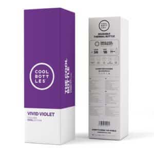 Botella térmica Vivid Violet 750ml – Botella reutilizable de acero inoxidable – Cool Bottles – Mantiene frío y calor para niños y adultos