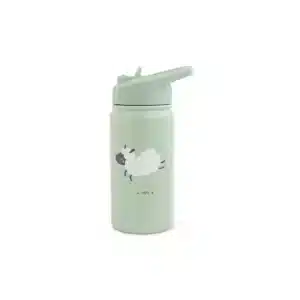 Botella térmica con pajita Funny Farm 350 ml – Acero inoxidable infantil – Saro Baby – Bebidas frías y calientes desde 12 meses
