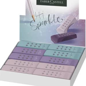Goma Faber Castell sparkle rollon colores metalizados