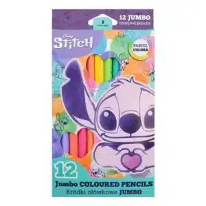 Lápices de colores Jumbo Triangular Lilo & Stitch – Set de lápices ergonómicos – CoolPack – Creatividad para niños desde 3 años