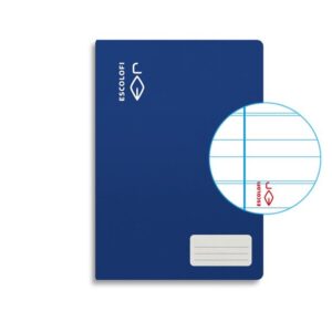 Libreta 4º 32h 70gr pauta montessori 5mm azul
