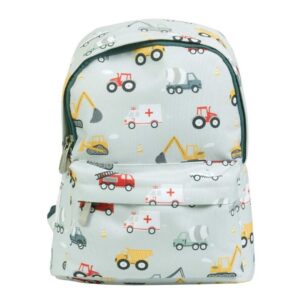 Mochila Infantil A Little Lovely Company Vehículos – Resistente, cómoda y perfecta para guardería o colegio