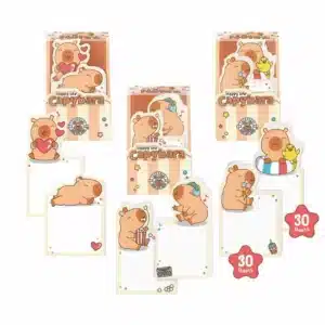 Set de notas adhesivas Happy Capybara – Papelería infantil – Trendhaus – Coloridas y prácticas para estudiar y organizarse