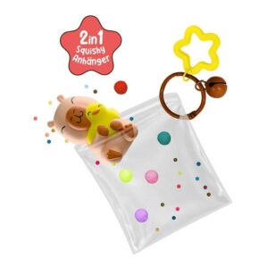 Squishy Capibara con llavero – Juguete antiestrés – Trendhaus – Divertido y suave para niños y jóvenes