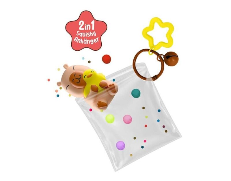 Squishy Capibara con llavero – Juguete antiestrés – Trendhaus – Divertido y suave para niños y jóvenes