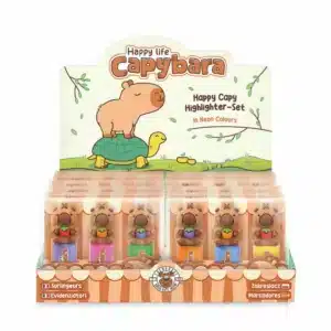 Subrayadores neón Capibara – Blíster de marcadores fluorescentes – Trendhaus – Divertidos y prácticos para estudiar