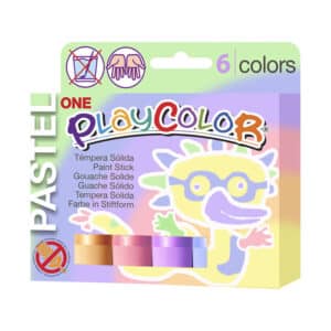 Témpera sólida Playcolor one 6 colores pastel