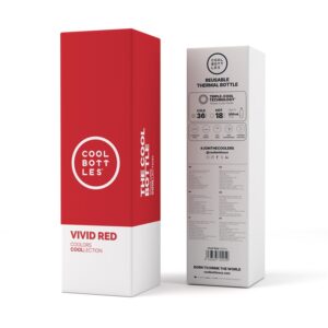 The Bottle – Botella isotérmica Vivid Red 500ml – Cool Bottles – Acero inoxidable reutilizable