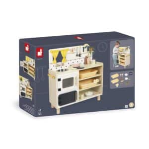 Abuelita Alegre – Gran Cocina Equipada – Cocina de madera con accesorios – Janod – Juego simbólico y creatividad desde 3 años