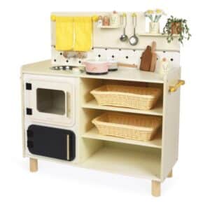 Abuelita Alegre – Gran Cocina Equipada – Cocina de madera con accesorios – Janod – Juego simbólico y creatividad desde 3 años