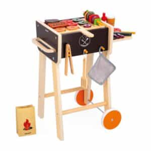 Barbacoa – Cocina de madera con accesorios – Janod – Juego de imitación y creatividad desde 3 años