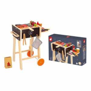 Barbacoa – Cocina de madera con accesorios – Janod – Juego de imitación y creatividad desde 3 años