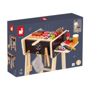 Barbacoa – Cocina de madera con accesorios – Janod – Juego de imitación y creatividad desde 3 años
