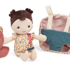 Bebé Jeanne y portabebés – Muñeca blanda con accesorios – Lilliputiens – Juego simbólico desde 2 años