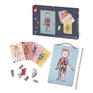 Bodymagnet en 12 Idiomas – Juego educativo magnético – Janod – Descubre el cuerpo humano desde 7 años