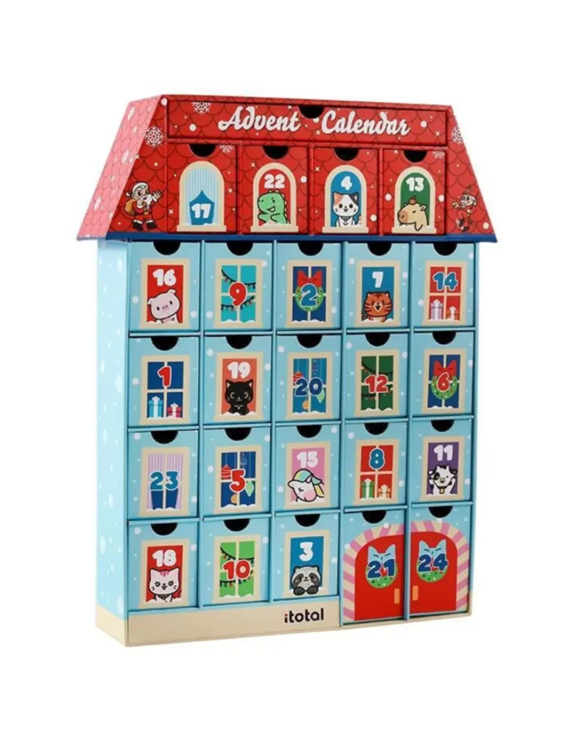 Calendario de Adviento XMAS – Set de papelería navideña – iTotal – 24 sorpresas creativas para cada día