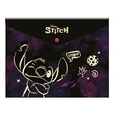 Carpeta con botón A4 Stitch Gold 2 – Carpeta organizadora de documentos – Colorino – Protección práctica y resistente