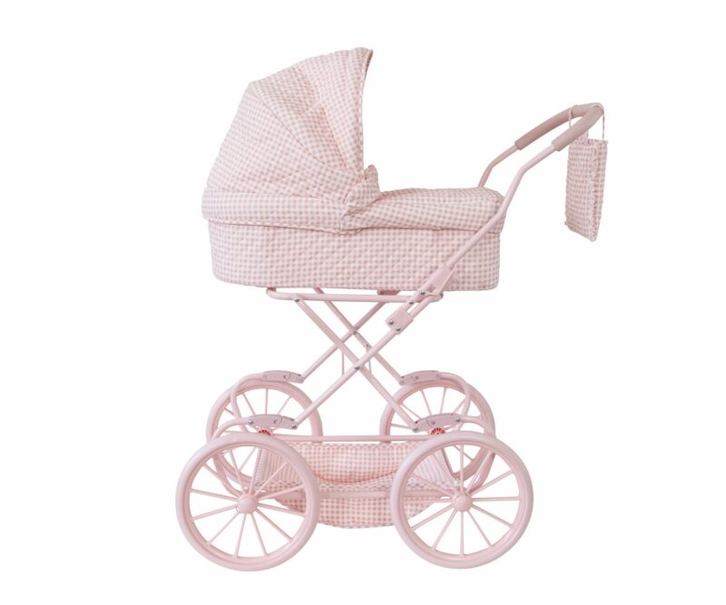 Carrito para Muñecas Vichy Personalizable – Cochecito infantil de paseo – Monnëka – Diseño clásico y personalizable desde 3 años