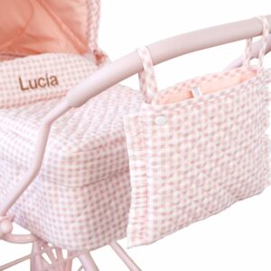 Carrito para Muñecas Vichy Personalizable – Cochecito infantil de paseo – Monnëka – Diseño clásico y personalizable desde 3 años