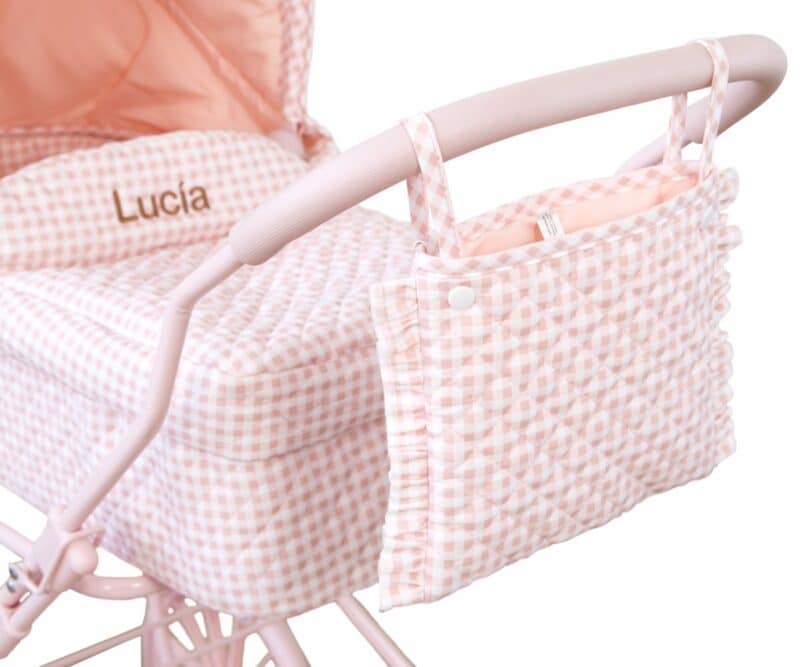Carrito para Muñecas Vichy Personalizable – Cochecito infantil de paseo – Monnëka – Diseño clásico y personalizable desde 3 años