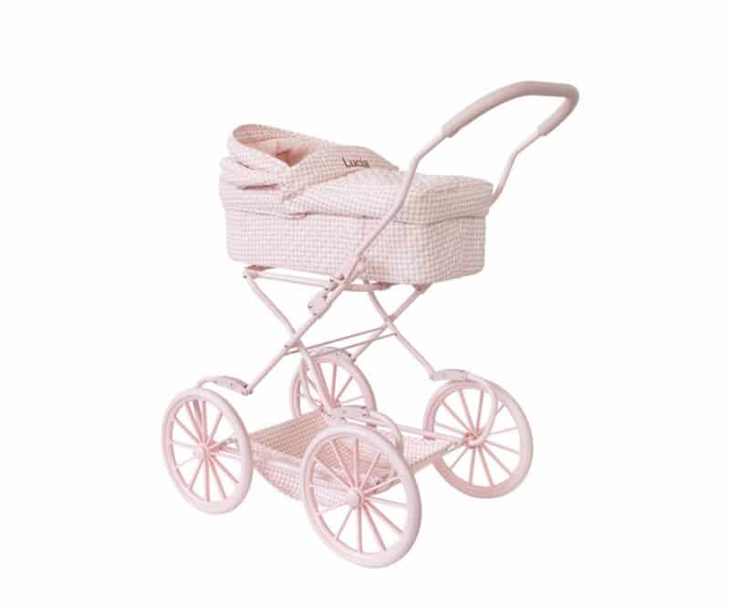 Carrito para Muñecas Vichy Personalizable – Cochecito infantil de paseo – Monnëka – Diseño clásico y personalizable desde 3 años