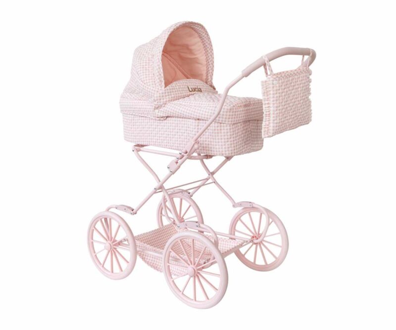 Carrito para Muñecas Vichy Personalizable – Cochecito infantil de paseo – Monnëka – Diseño clásico y personalizable desde 3 años