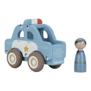 Coche de Policía FSC – Vehículo de madera – Little Dutch – Juego simbólico y sostenible desde 18 meses