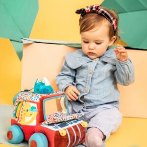 Coche de actividades Safari Jack – Juguete sensorial con sonidos – Lilliputiens – Estimulación temprana desde 9 meses