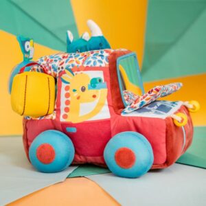 Coche de actividades Safari Jack – Juguete sensorial con sonidos – Lilliputiens – Estimulación temprana desde 9 meses