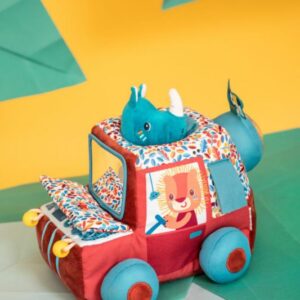Coche de actividades Safari Jack – Juguete sensorial con sonidos – Lilliputiens – Estimulación temprana desde 9 meses