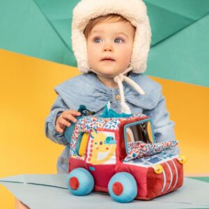 Coche de actividades Safari Jack – Juguete sensorial con sonidos – Lilliputiens – Estimulación temprana desde 9 meses