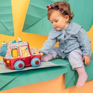 Coche de actividades Safari Jack – Juguete sensorial con sonidos – Lilliputiens – Estimulación temprana desde 9 meses