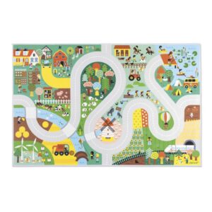 Cross Roads – Alfombra Campaña – Alfombra de juego antideslizante – Janod – Naturaleza e imaginación desde 2 años